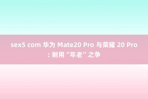 sex5 com 华为 Mate20 Pro 与荣耀 20 Pro: 耐用“年老”之争