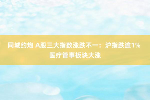 同城约炮 A股三大指数涨跌不一：沪指跌逾1% 医疗管事板块大涨