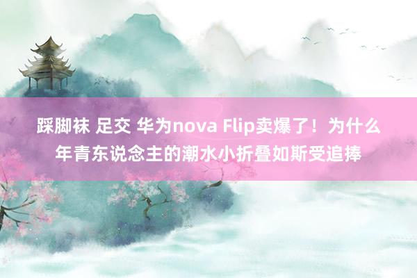 踩脚袜 足交 华为nova Flip卖爆了！为什么年青东说念主的潮水小折叠如斯受追捧