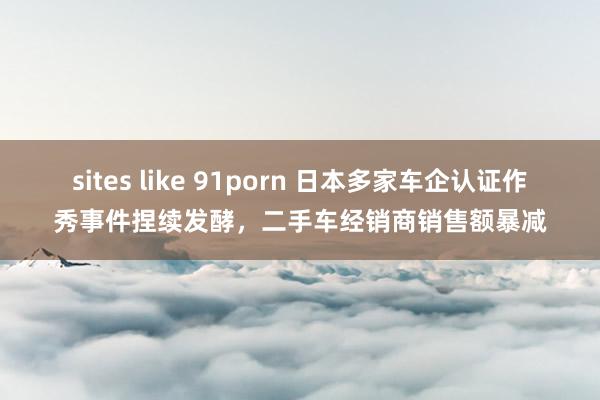 sites like 91porn 日本多家车企认证作秀事件捏续发酵，二手车经销商销售额暴减