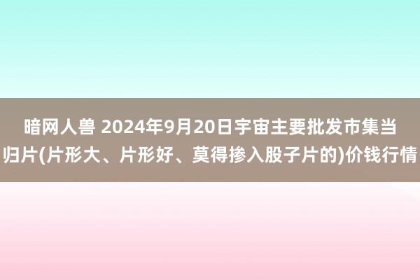 暗网人兽 2024年9月20日宇宙主要批发市集当归片(片形大、片形好、莫得掺入股子片的)价钱行情