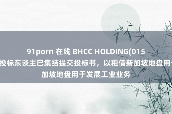 91porn 在线 BHCC HOLDING(01552)附庸至极他投标东谈主已集结提交投标书，以租借新加坡地盘用于发展工业业务