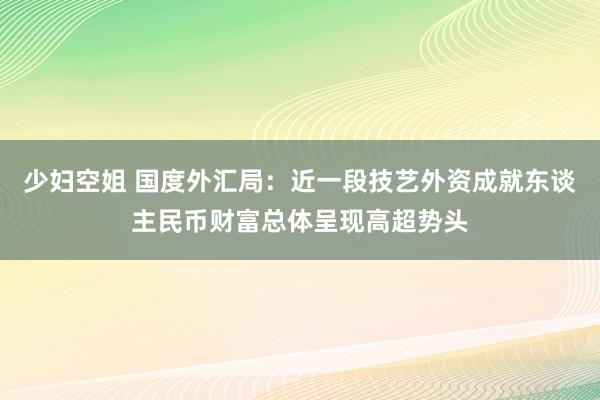 少妇空姐 国度外汇局：近一段技艺外资成就东谈主民币财富总体呈现高超势头