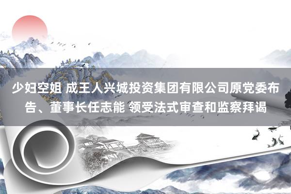 少妇空姐 成王人兴城投资集团有限公司原党委布告、董事长任志能 领受法式审查和监察拜谒