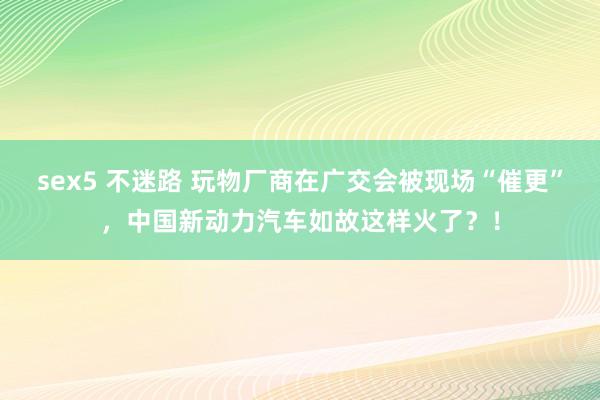 sex5 不迷路 玩物厂商在广交会被现场“催更”，中国新动力汽车如故这样火了？！