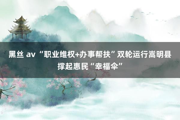 黑丝 av “职业维权+办事帮扶”双轮运行嵩明县撑起惠民“幸福伞”