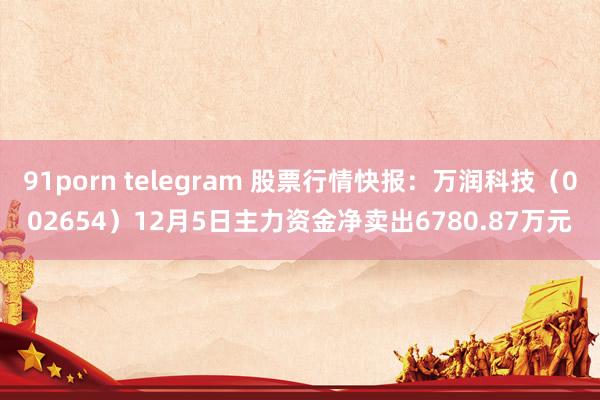 91porn telegram 股票行情快报：万润科技（002654）12月5日主力资金净卖出6780.87万元