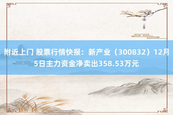 附近上门 股票行情快报：新产业（300832）12月5日主力资金净卖出358.53万元