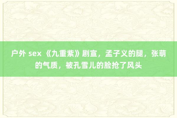 户外 sex 《九重紫》剧宣，孟子义的腿，张萌的气质，被孔雪儿的脸抢了风头