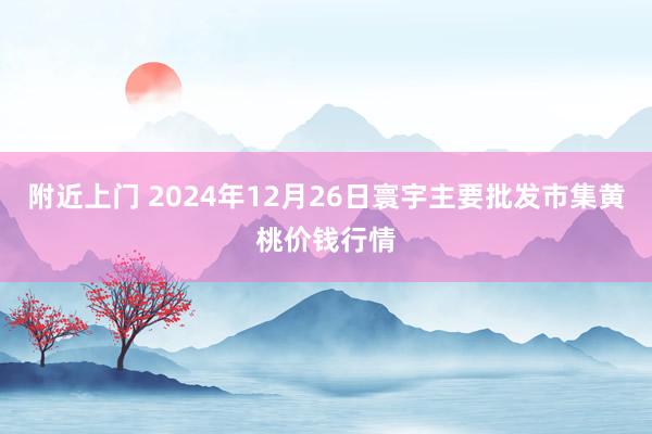 附近上门 2024年12月26日寰宇主要批发市集黄桃价钱行情