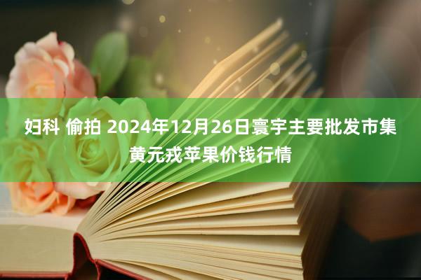 妇科 偷拍 2024年12月26日寰宇主要批发市集黄元戎苹果价钱行情