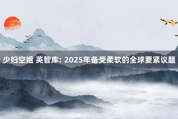 少妇空姐 英智库: 2025年备受柔软的全球要紧议题