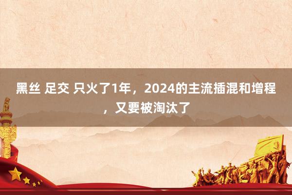 黑丝 足交 只火了1年，2024的主流插混和增程，又要被淘汰了